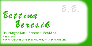 bettina bercsik business card